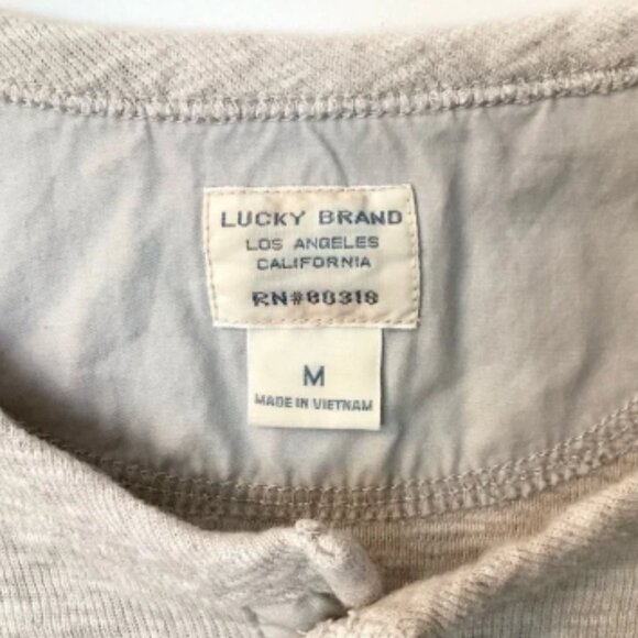 Lucky Brand Long Sleeve Henley Shirt - Oatmeal - M - Picture 5 of 6